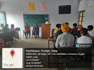 Awareness lecture organized by Youth Welfare Wing of D.A.V. College Hoshiarpur